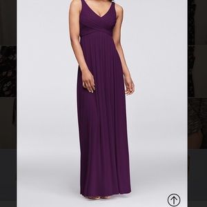 PLUM Long Mesh Dress with Cowl Back Detail